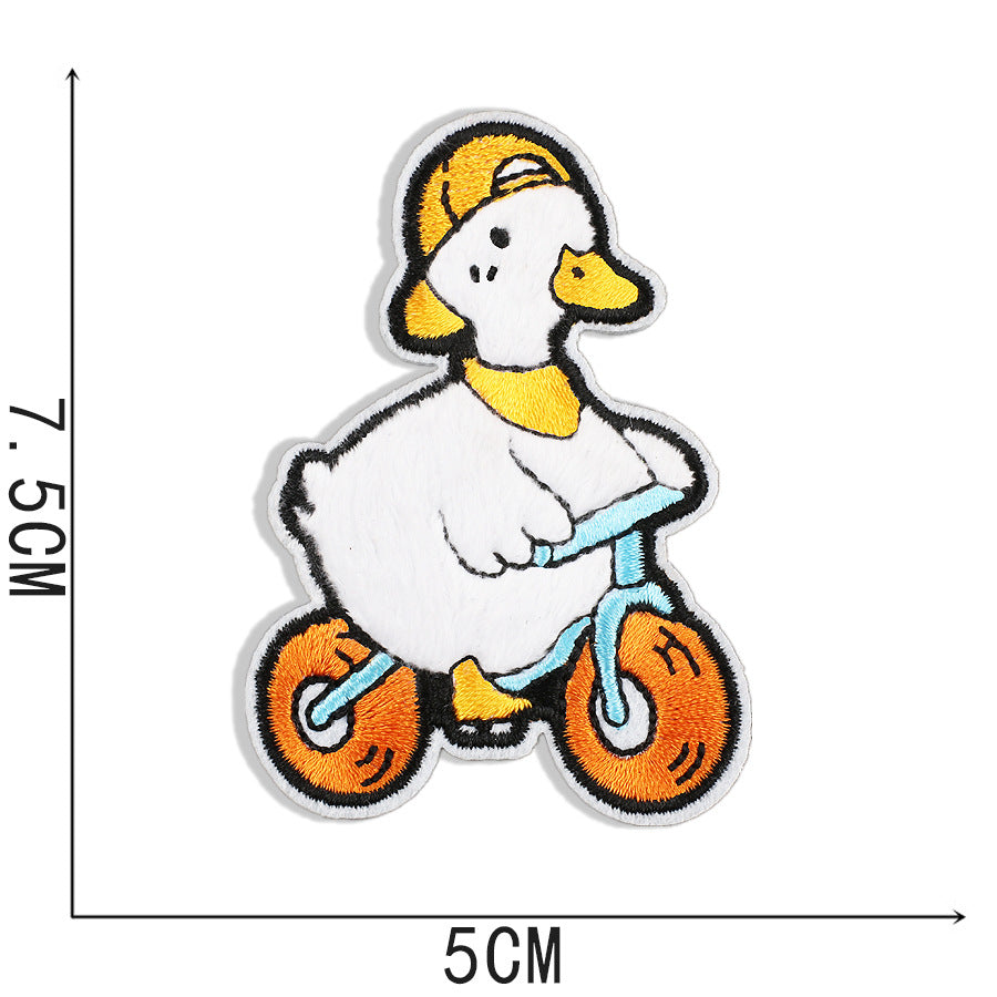 Wholesale Duckling embroidery patch cartoon embroidery label clothes patch